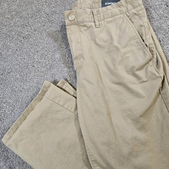 Bonobos Pants Mens 33x30 Straight Leg Khaki Chino - Picture 1 of 9